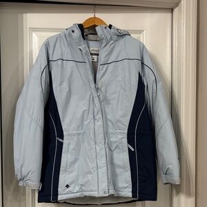 Columbia Sky Blue and Dark Blue Hooded Jacket
